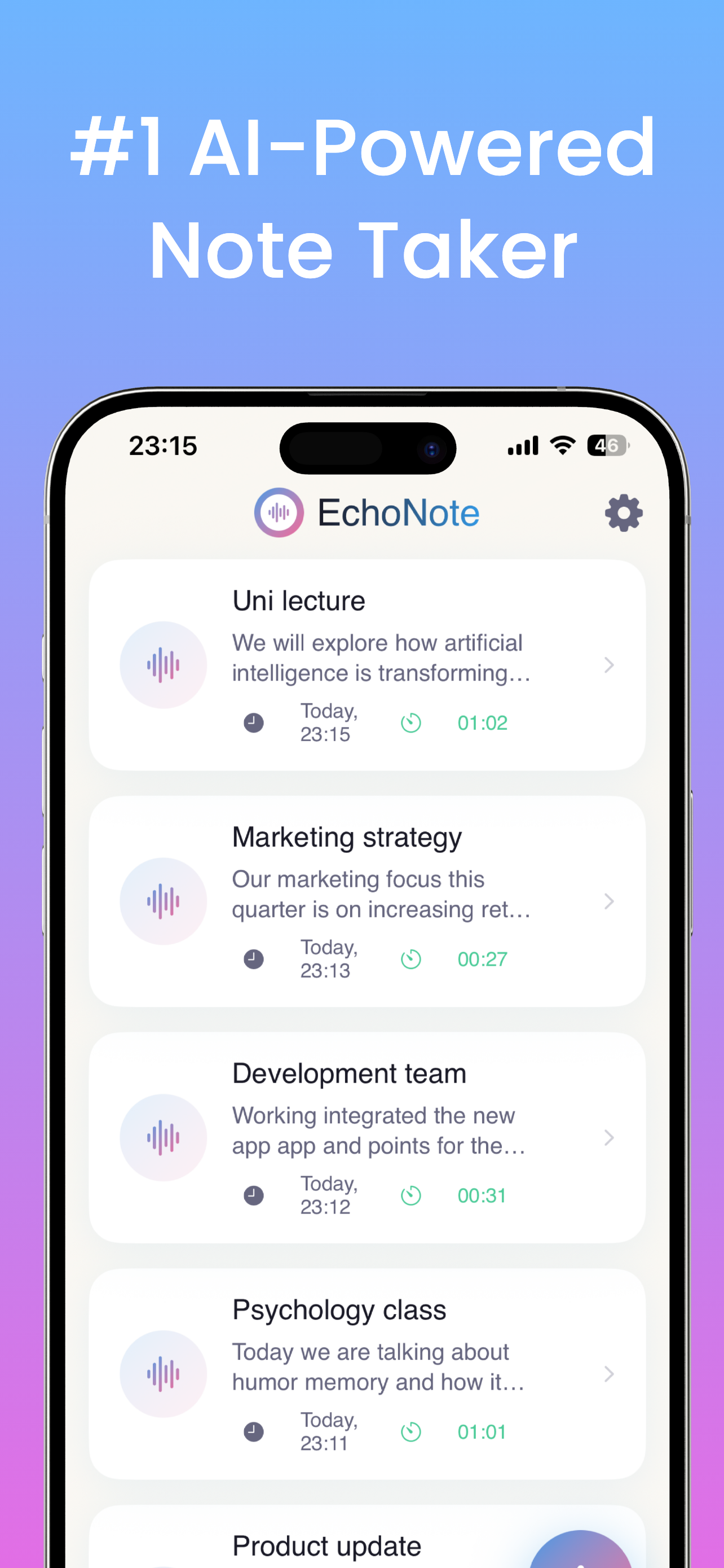 EchoNote Screenshot 1